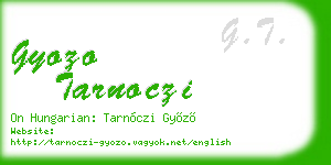 gyozo tarnoczi business card